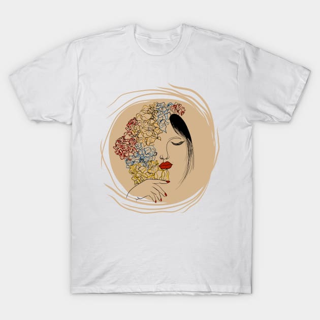 Thinking beauty T-Shirt by ckai